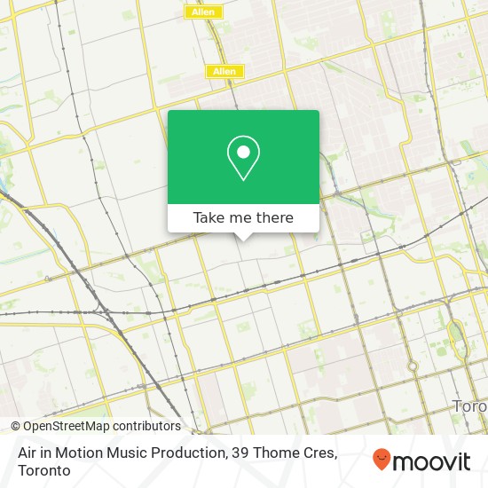 Air in Motion Music Production, 39 Thome Cres plan