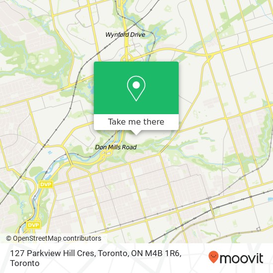 127 Parkview Hill Cres, Toronto, ON M4B 1R6 map