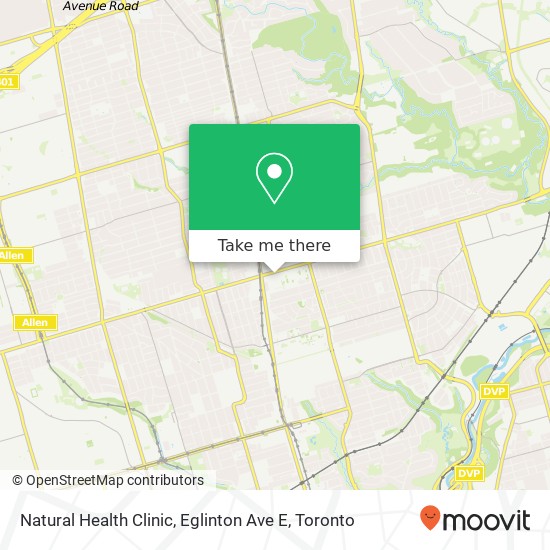 Natural Health Clinic, Eglinton Ave E map