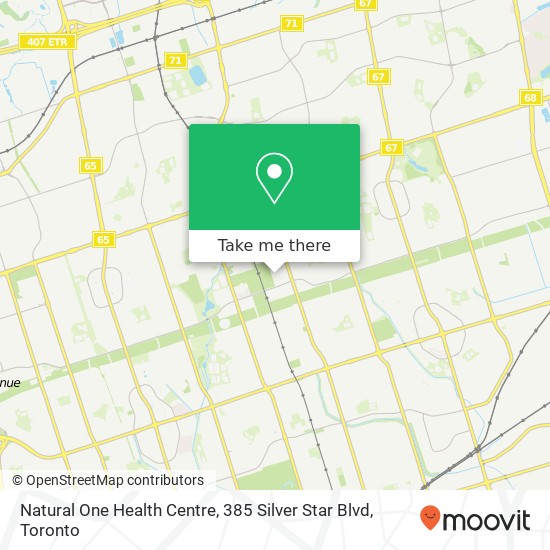 Natural One Health Centre, 385 Silver Star Blvd map