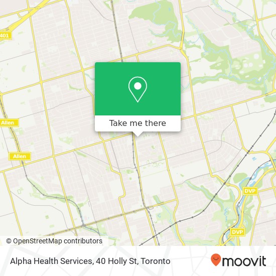 Alpha Health Services, 40 Holly St map