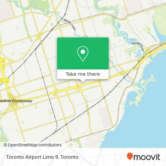 Toronto Airport Limo 9 map