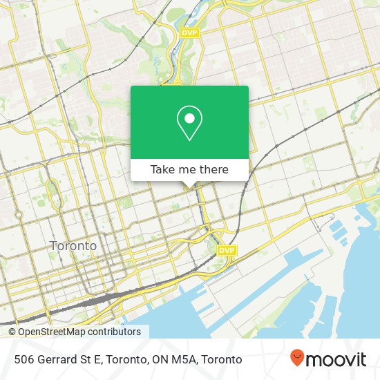 506 Gerrard St E, Toronto, ON M5A map