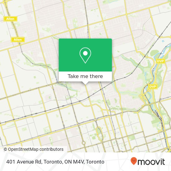 401 Avenue Rd, Toronto, ON M4V map