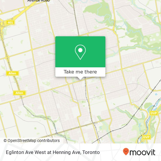 Eglinton Ave West at Henning Ave map