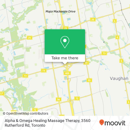 Alpha & Omega Healing Massage Therapy, 3560 Rutherford Rd map