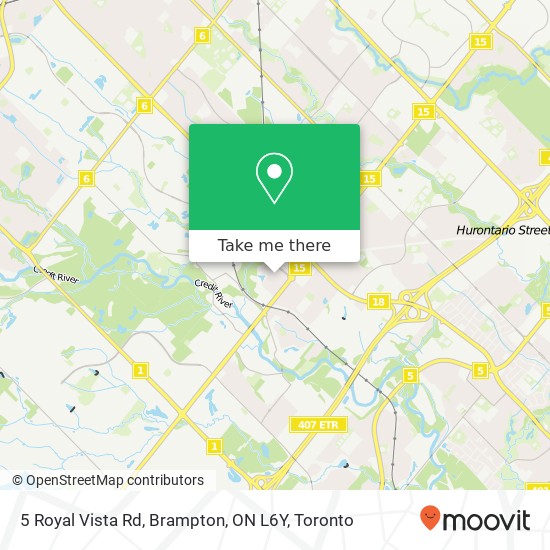 5 Royal Vista Rd, Brampton, ON L6Y map