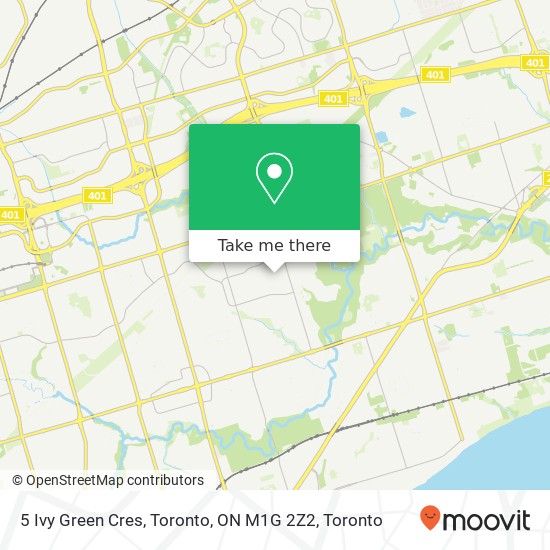 5 Ivy Green Cres, Toronto, ON M1G 2Z2 map
