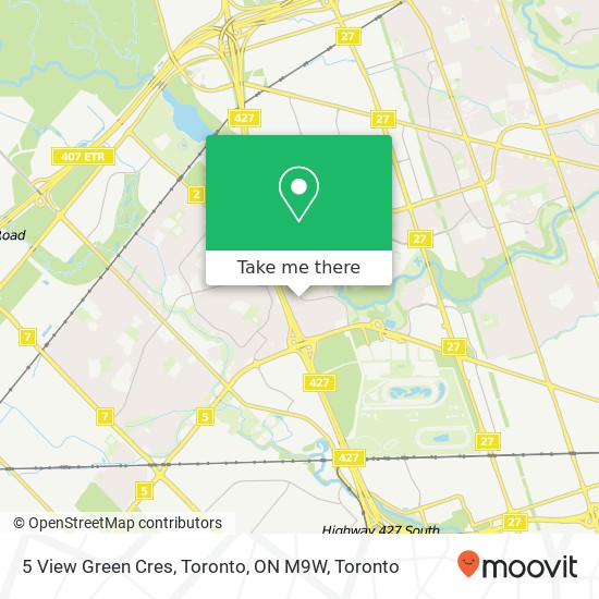 5 View Green Cres, Toronto, ON M9W map