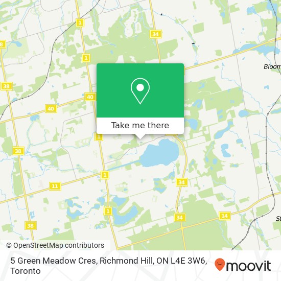 5 Green Meadow Cres, Richmond Hill, ON L4E 3W6 map