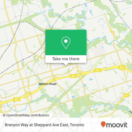 Brenyon Way at Sheppard Ave East map