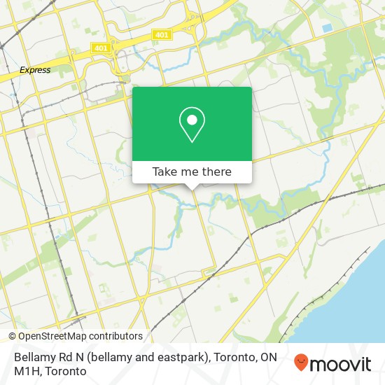 Bellamy Rd N (bellamy and eastpark), Toronto, ON M1H map