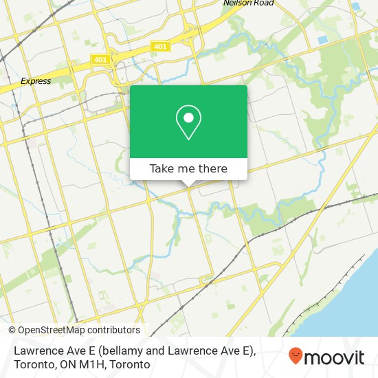 Lawrence Ave E (bellamy and Lawrence Ave E), Toronto, ON M1H map