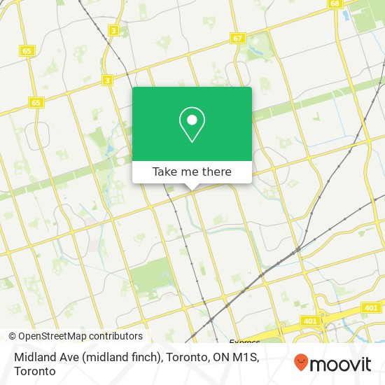 Midland Ave (midland finch), Toronto, ON M1S map