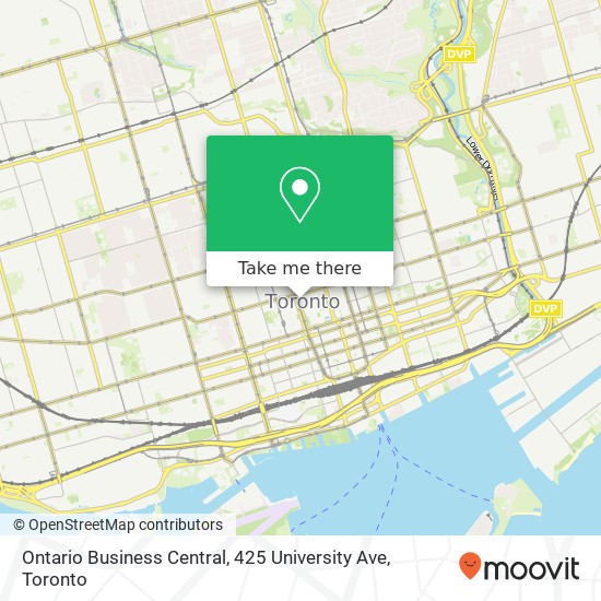 Ontario Business Central, 425 University Ave map