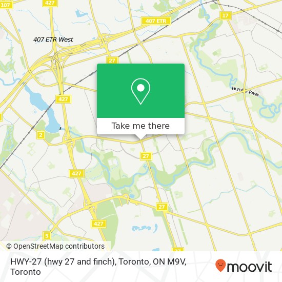 HWY-27 (hwy 27 and finch), Toronto, ON M9V map