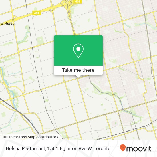 Helsha Restaurant, 1561 Eglinton Ave W map