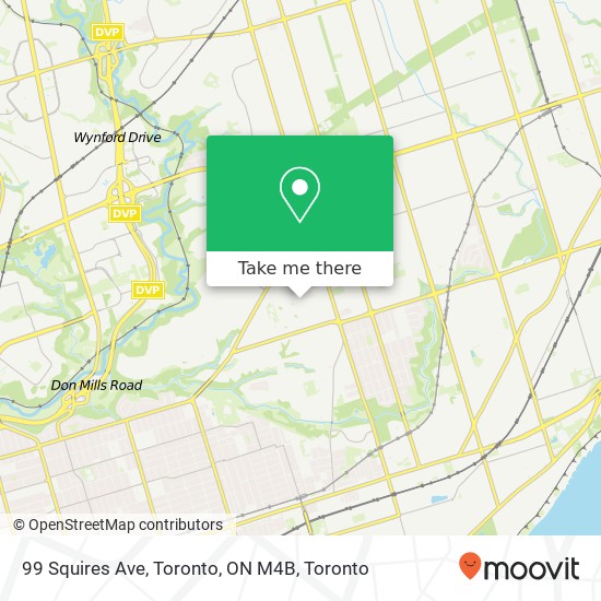 99 Squires Ave, Toronto, ON M4B map