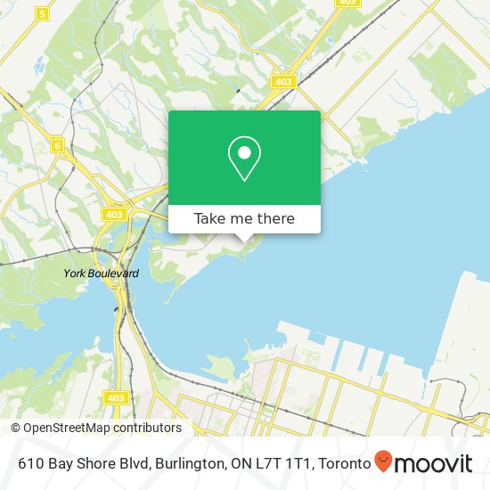 610 Bay Shore Blvd, Burlington, ON L7T 1T1 map