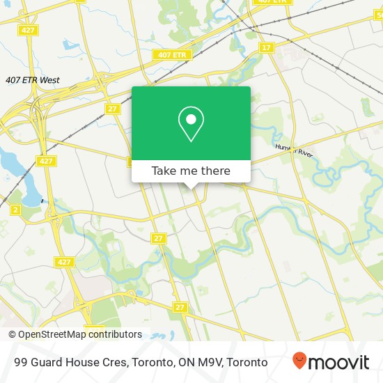 99 Guard House Cres, Toronto, ON M9V map