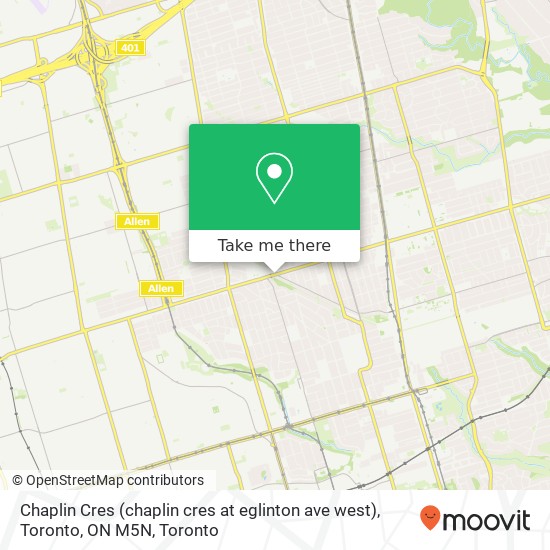 Chaplin Cres (chaplin cres at eglinton ave west), Toronto, ON M5N map