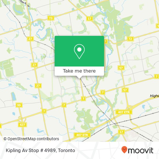 Kipling Av Stop # 4989 plan