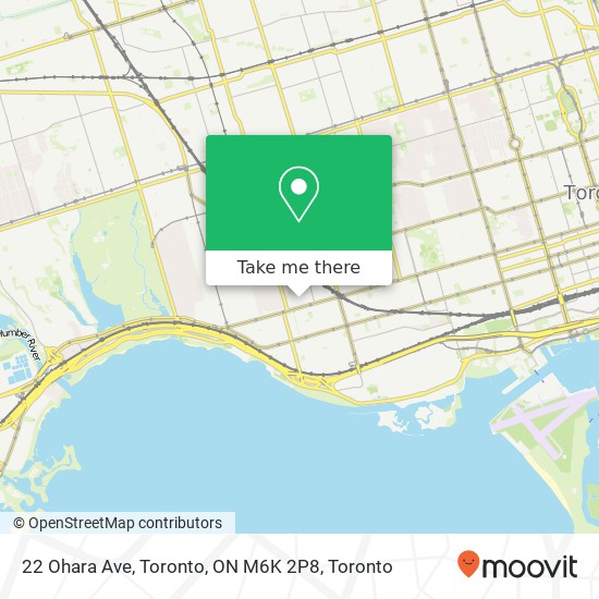 22 Ohara Ave, Toronto, ON M6K 2P8 map