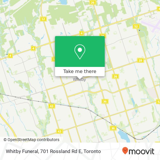 Whitby Funeral, 701 Rossland Rd E map