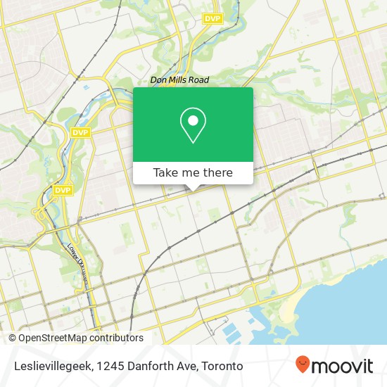 Leslievillegeek, 1245 Danforth Ave map