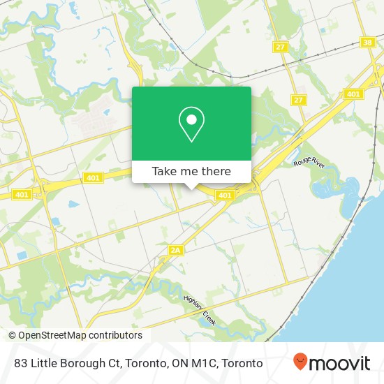 83 Little Borough Ct, Toronto, ON M1C map