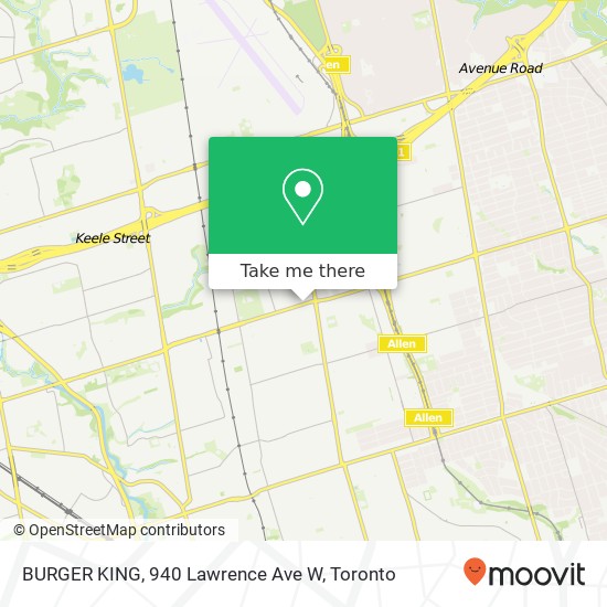 BURGER KING, 940 Lawrence Ave W map