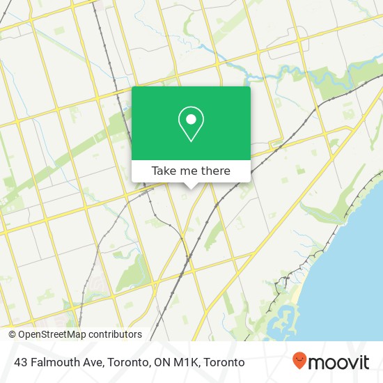 43 Falmouth Ave, Toronto, ON M1K map