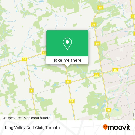 King Valley Golf Club map