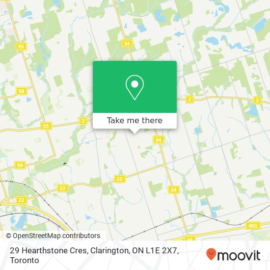 29 Hearthstone Cres, Clarington, ON L1E 2X7 map