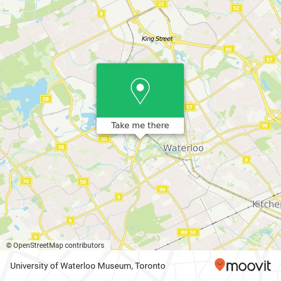 University of Waterloo Museum map