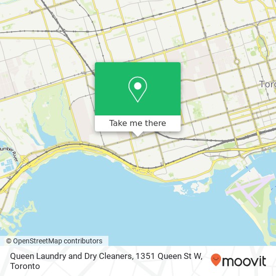 Queen Laundry and Dry Cleaners, 1351 Queen St W map