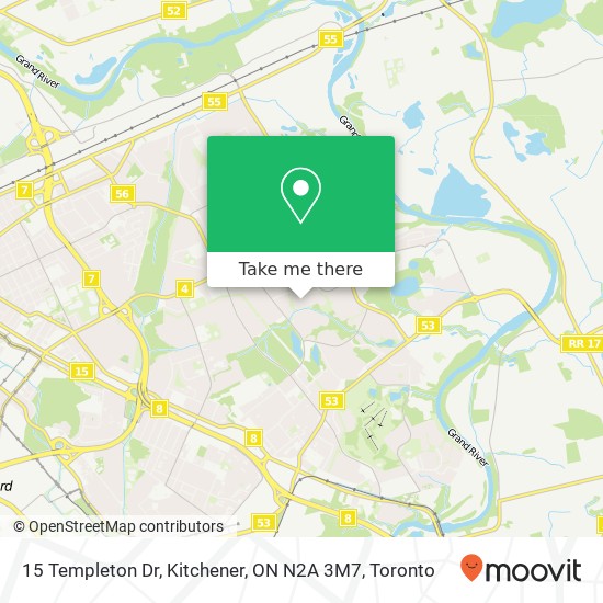 15 Templeton Dr, Kitchener, ON N2A 3M7 map