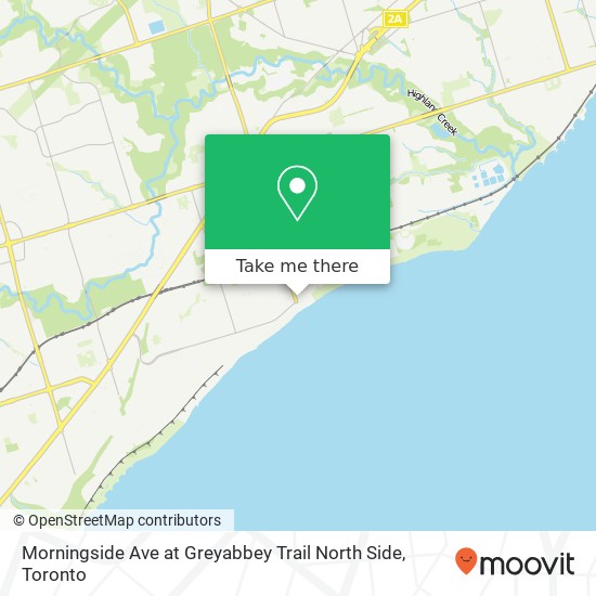Morningside Ave at Greyabbey Trail North Side map