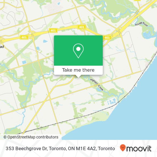 353 Beechgrove Dr, Toronto, ON M1E 4A2 map