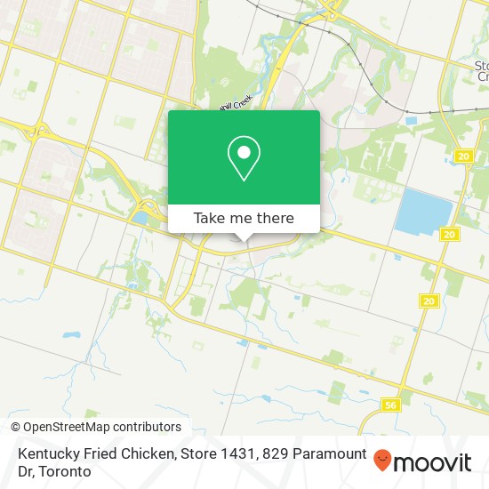 Kentucky Fried Chicken, Store 1431, 829 Paramount Dr map