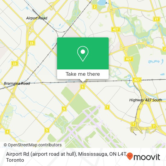 Airport Rd (airport road at hull), Mississauga, ON L4T plan