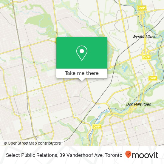 Select Public Relations, 39 Vanderhoof Ave map