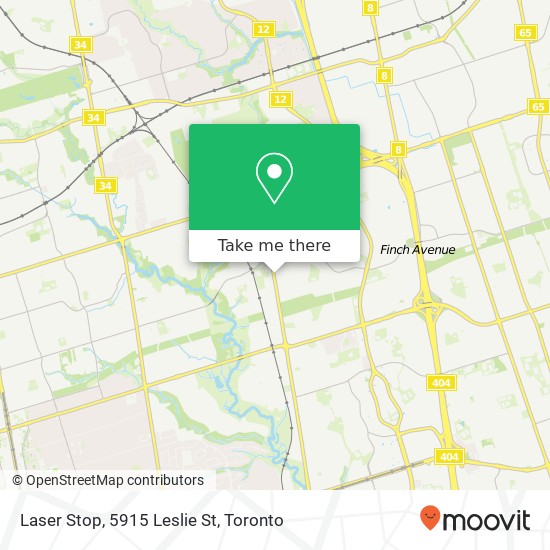 Laser Stop, 5915 Leslie St map