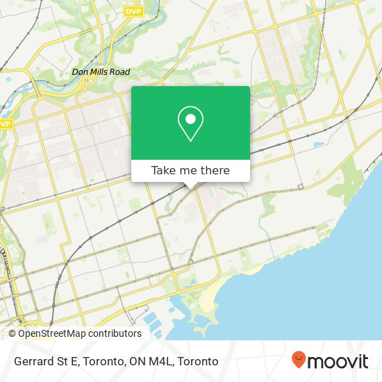 Gerrard St E, Toronto, ON M4L map