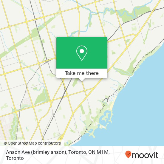 Anson Ave (brimley anson), Toronto, ON M1M map