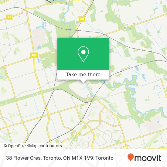 38 Flower Cres, Toronto, ON M1X 1V9 map