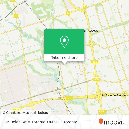 75 Dolan Gate, Toronto, ON M2J map