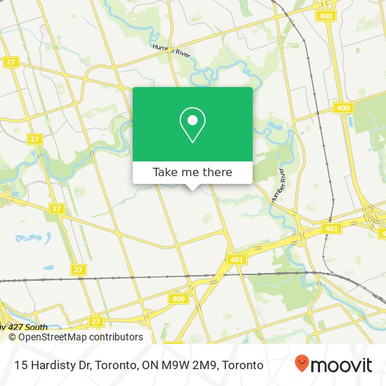 15 Hardisty Dr, Toronto, ON M9W 2M9 map