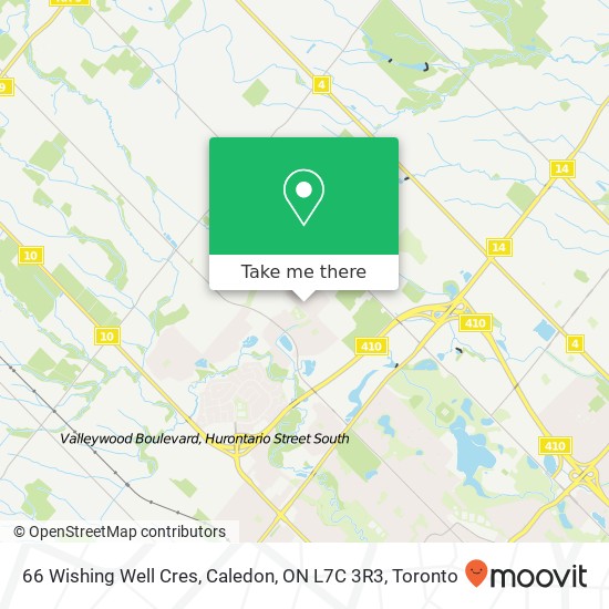 66 Wishing Well Cres, Caledon, ON L7C 3R3 map