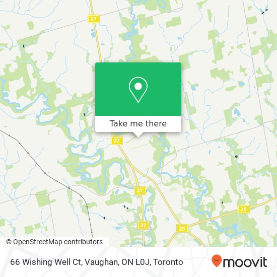 66 Wishing Well Ct, Vaughan, ON L0J map